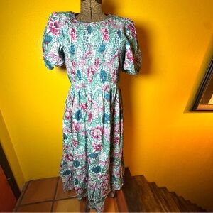 Bloomingdale’s Banjanan Lotus Print  Women's Dress
